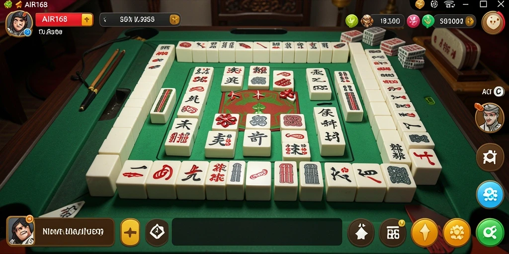 Screenshot gameplay AIR168 menampilkan aksi permainan Mahjong yang seru dan menantang.