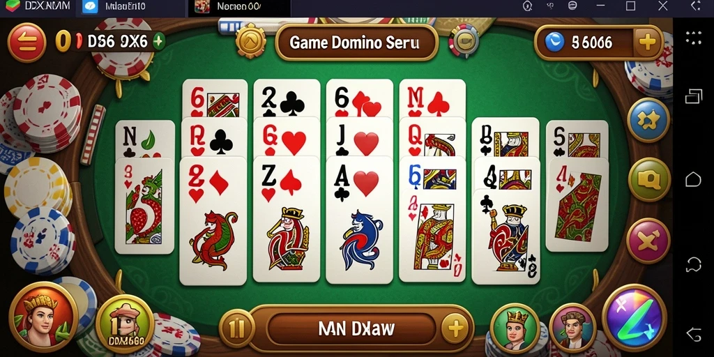 Screenshot gameplay Domino IDX66 dengan tampilan menarik.