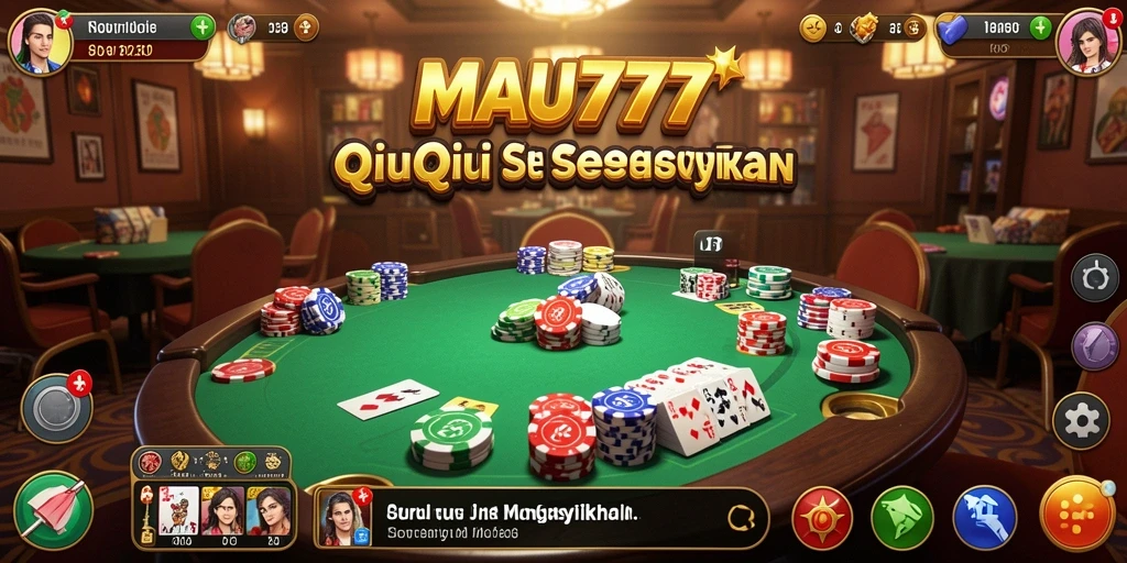 Tampilan menarik dari gameplay QiuQiu di MAU777.