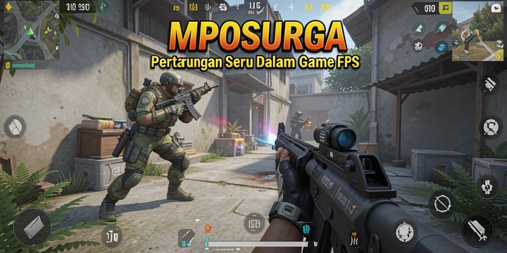 Tangkapan layar gameplay seru dari MPOSURGA dalam aksi FPS.