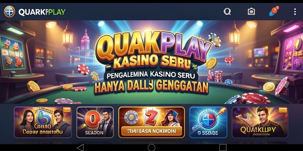 Tampilan antarmuka menarik dari game Kasino QUARKPLAY yang menghibur.